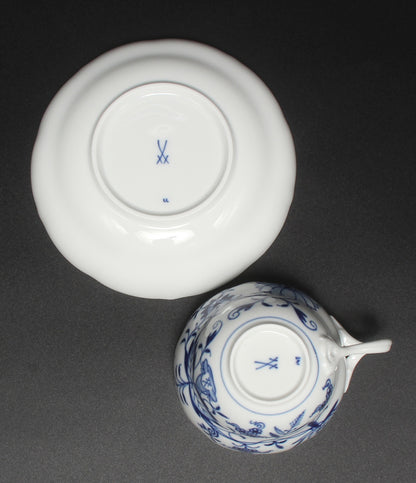 美品 Meissen カップ＆ソーサー ブルーオニオン マイセン