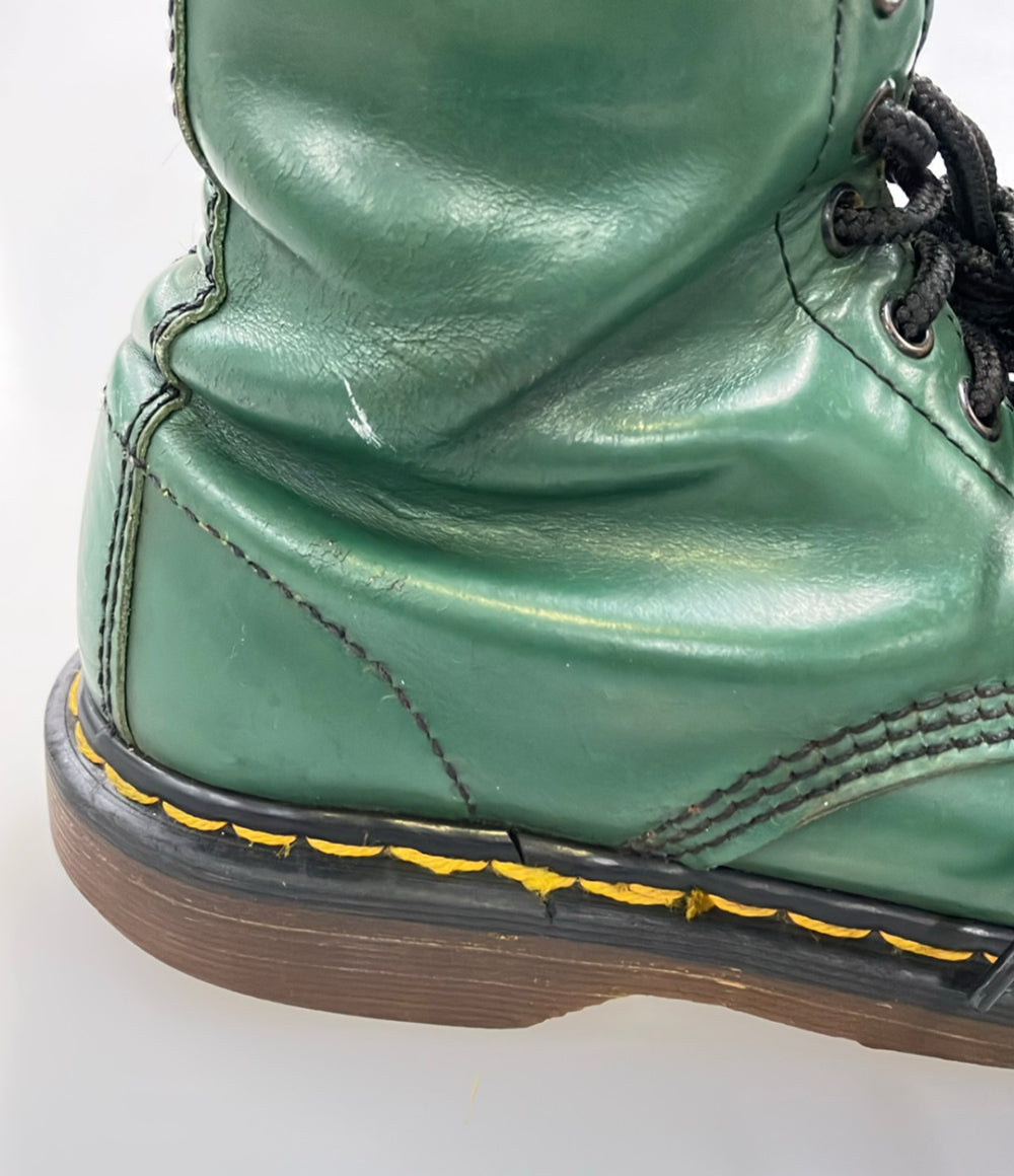 【美品】ドクターマーチン 10ホール ブーツ 1919 UK7 グリーン Dr.Martens 10ホールブーツ レディース ドクターマーチン – Rehello by