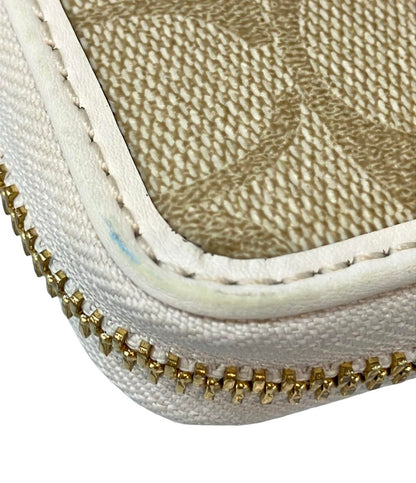 コーチ ラウンドファスナー長財布 シグネチャー レディース COACH