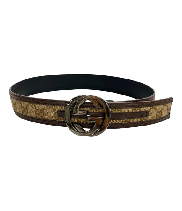 正規品 GUCCI グッチ ベルト GG キャンバス レザー インターロッキング 楽天市場】GUCCI グッチ インターロッキングGバックル レザー