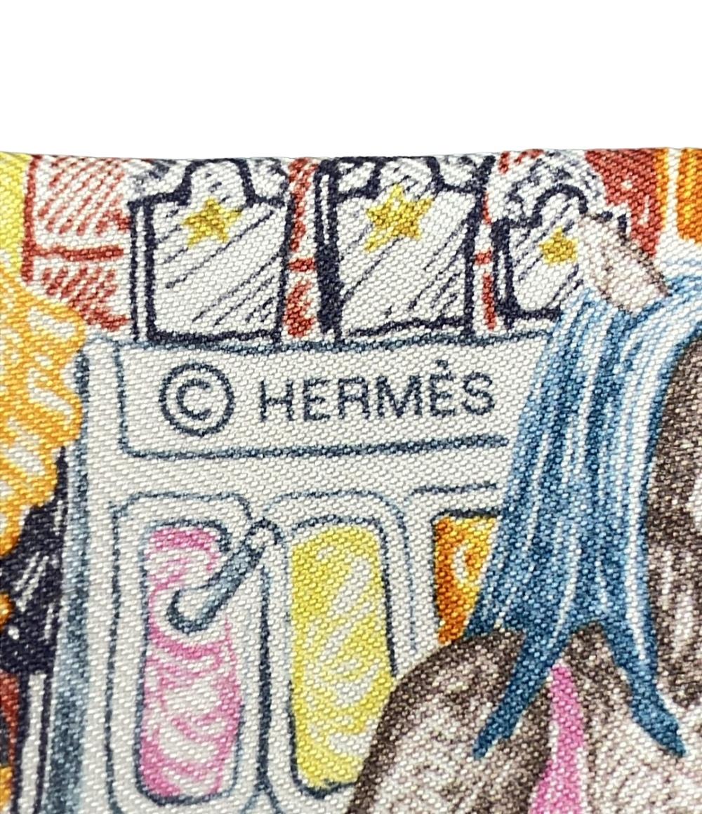 美品 HERMES スカーフ シルク100% ツイリー CITY OF LIGHT レディース エルメス