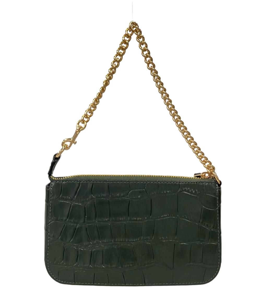 美品 COACH チェーンハンドバッグ 型押し CN382 レディース コーチ