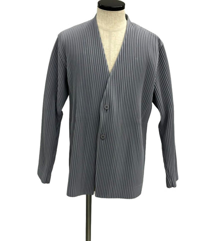 美品 オム プリッセ イッセイミヤケ ノーカラージャケット HP43JD151 メンズ SIZE 2 (M) HOMME PLISSE ISSEY MIYAKE