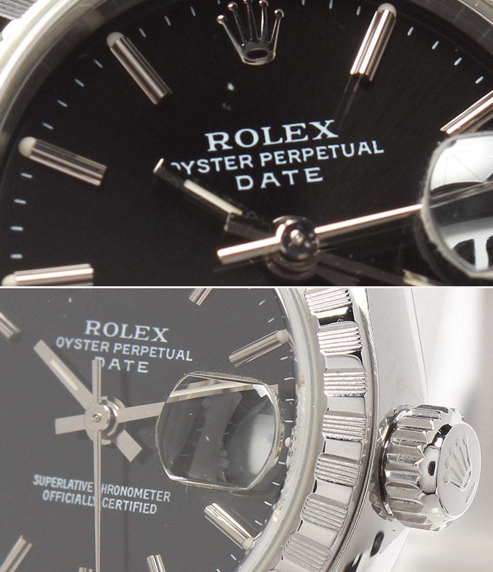 ROLEX 腕時計 オイスターパーペチュアル デイト 自動巻き ブラック 69240 レディース ロレックス