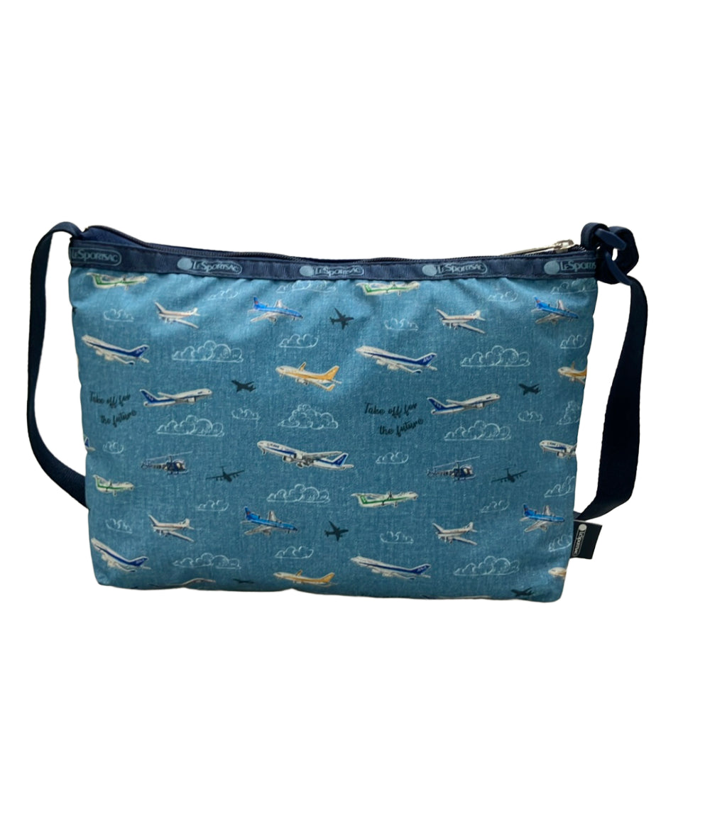 美品 LeSportsac ショルダーバッグ 斜め掛け ANAコラボ 飛行機柄 レディース レスポートサック