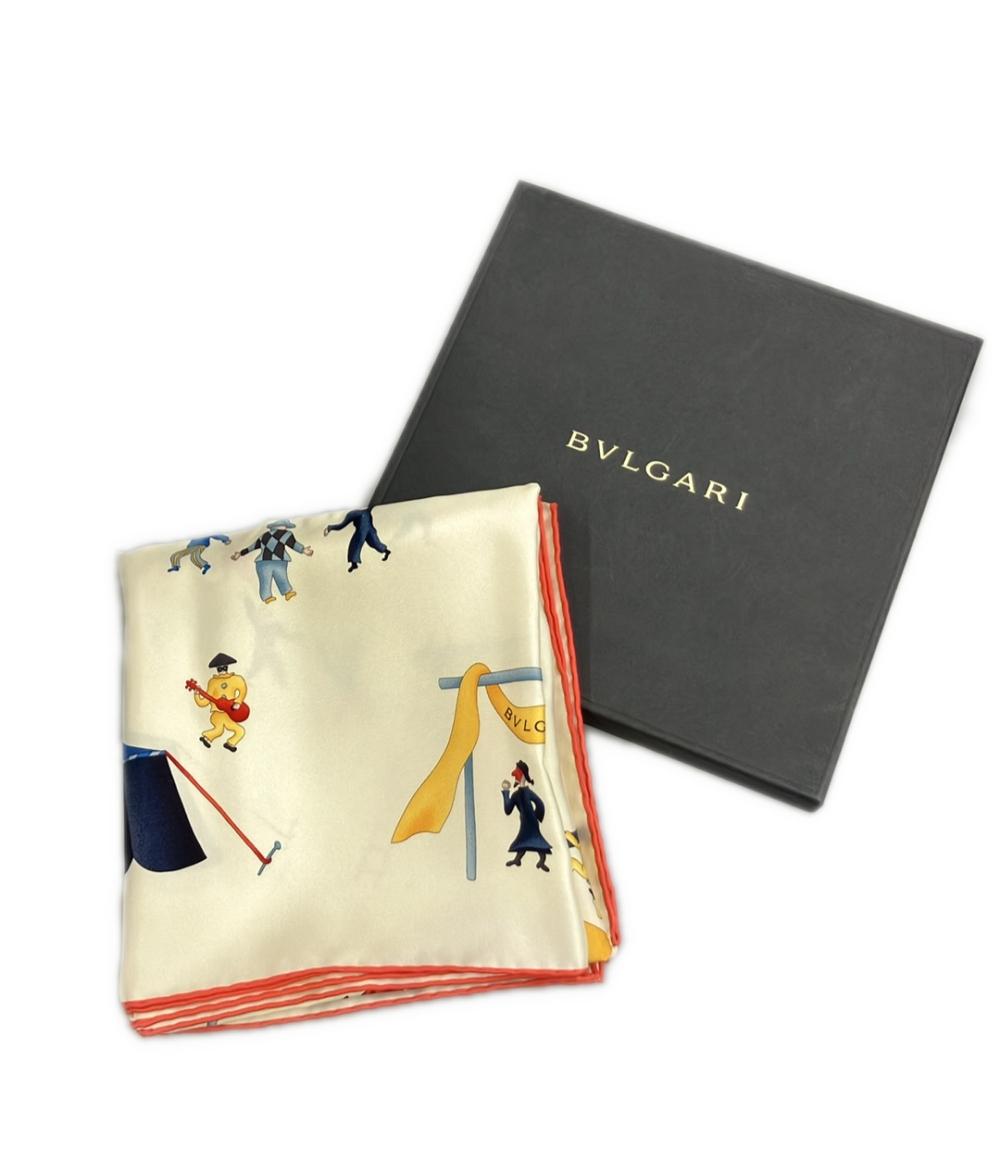 美品 BVLGARI スカーフ シルク100% サーカス レディース ブルガリ