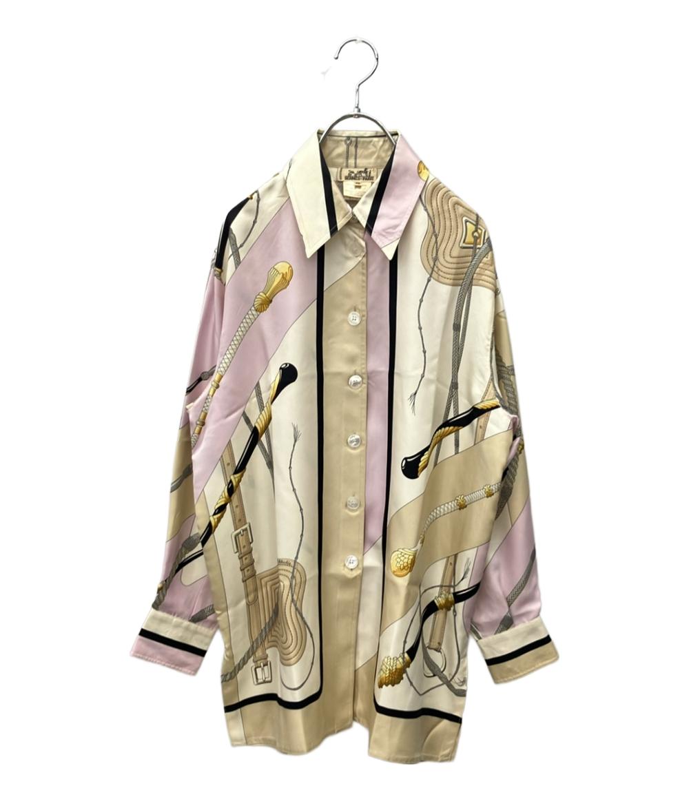 HERMES 長袖シャツ シルク レディース SIZE 40 (M) エルメス