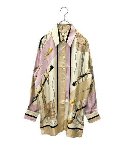 HERMES 長袖シャツ シルク レディース SIZE 40 (M) エルメス