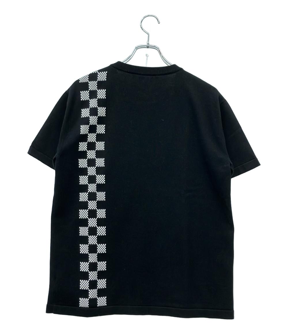 LOUIS VUITTON 半袖Tシャツ ニット ダミエストライプジャガードTシャツ RM211ZLWHKN86W メンズ SIZE M ルイ・ヴィトン