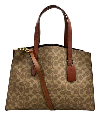COACH ハンドバッグ ショルダーバッグ 2WAY 斜め掛け チャーリー キャリーオール キャンバス シグネチャー 31210 レディース コーチ