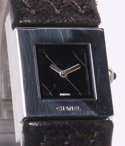 CHANEL 腕時計 マトラッセ クオーツ ブラック H0116 レディース シャネル