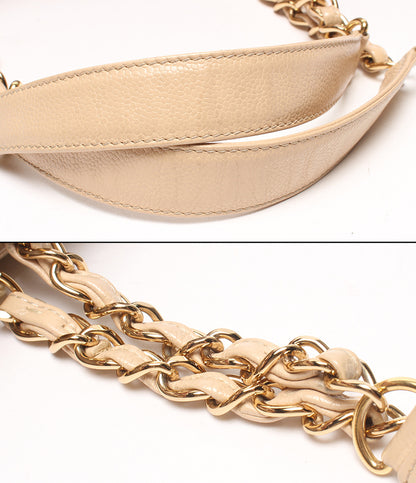 CHANEL チェーンショルダーバッグ トートバッグ 肩掛け ゴールド金具 マトラッセ キャビアスキン 13番台 グランドショッピングトート レディース