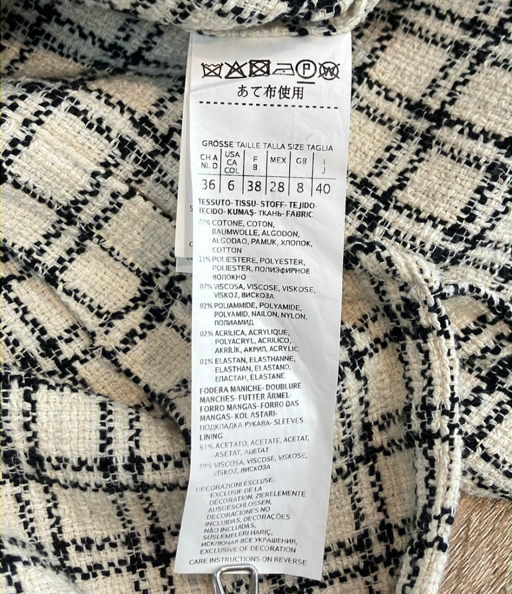 Max Mara Weekend ツイード ノーカラーコート レディース SIZE 40 マックスマーラウィークエンド