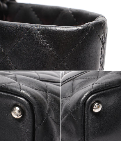 CHANEL トートバッグ シルバー金具 カンボンライン ラムスキン 10番台 レディース シャネル
