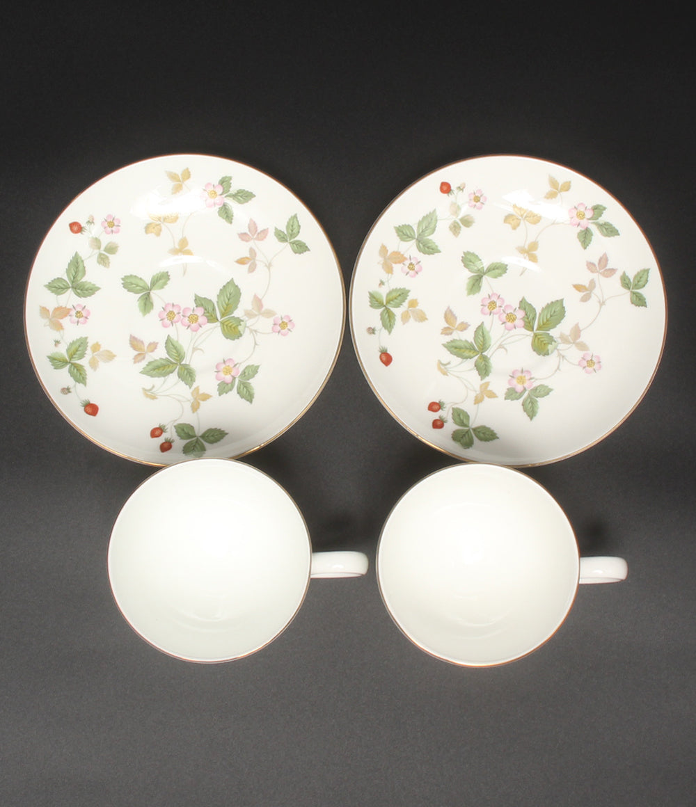 WEDGWOOD カップ＆ソーサー 2客セット ペア ワイルドストロベリー ウェッジウッド