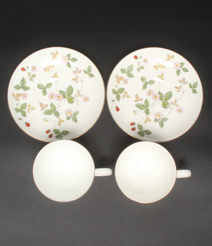 WEDGWOOD カップ＆ソーサー 2客セット ペア ワイルドストロベリー ウェッジウッド