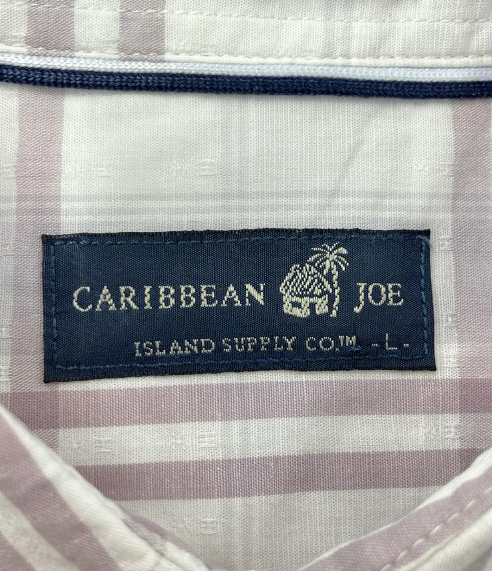 カリビアンジョー リネン混チェック柄七分袖シャツ メンズ SIZE L (L) CARIBBEAN JOE