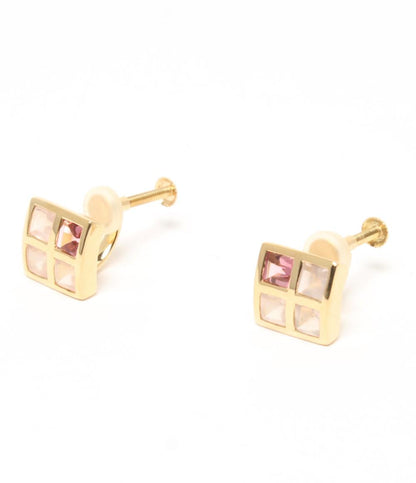 美品 RUGIADA イヤリング K18 ピンクトルマリン レディース ルジアダ