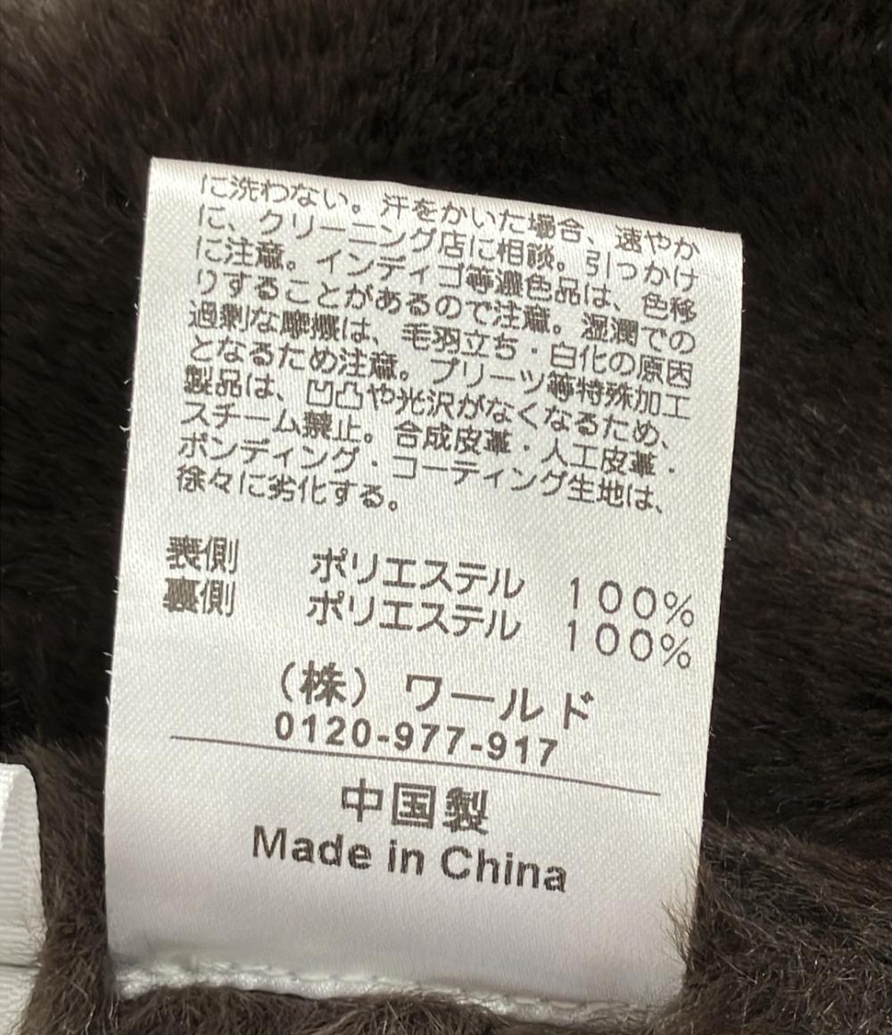 美品 オペークドットクリップ フェイクムートンコート