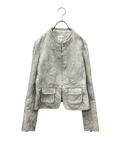 ARMANI COLLEZIONI ノーカラージャケット 花柄 AMG65W レディース SIZE 40 (M) アルマーニコレッツォーニ