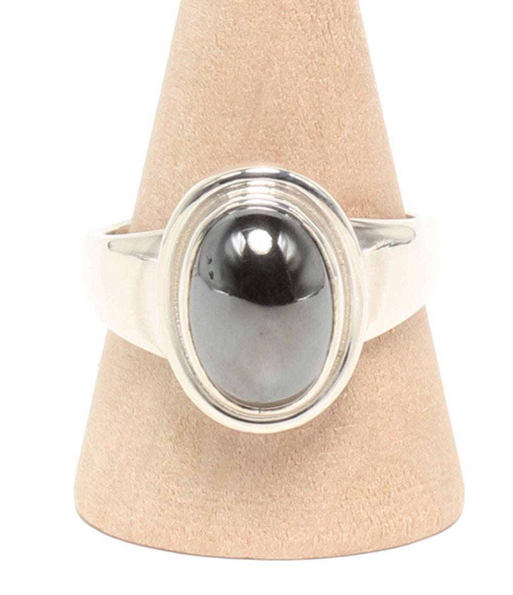 美品 Georg Jensen リング 指輪 SV925 46B ヘマタイト レディース SIZE 19号 ジョージジェンセン