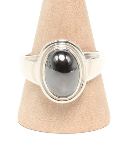 美品 Georg Jensen リング 指輪 SV925 46B ヘマタイト レディース SIZE 19号 ジョージジェンセン