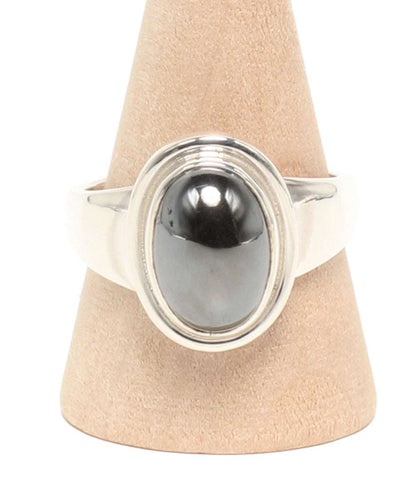 美品 Georg Jensen リング 指輪 SV925 46B ヘマタイト レディース SIZE 19号 ジョージジェンセン
