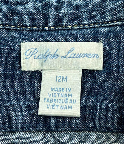 ラルフローレン デニムワンピース ウォッシュ加工 キッズ SIZE 12M RALPH LAUREN