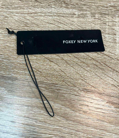 美品 FOXEY NEW YORK ノースリーブワンピース タグ付き 21SS スカート部分2段ティアード Nantucket Dress 42032-NA00F607SI レディース SIZE 38 (S)