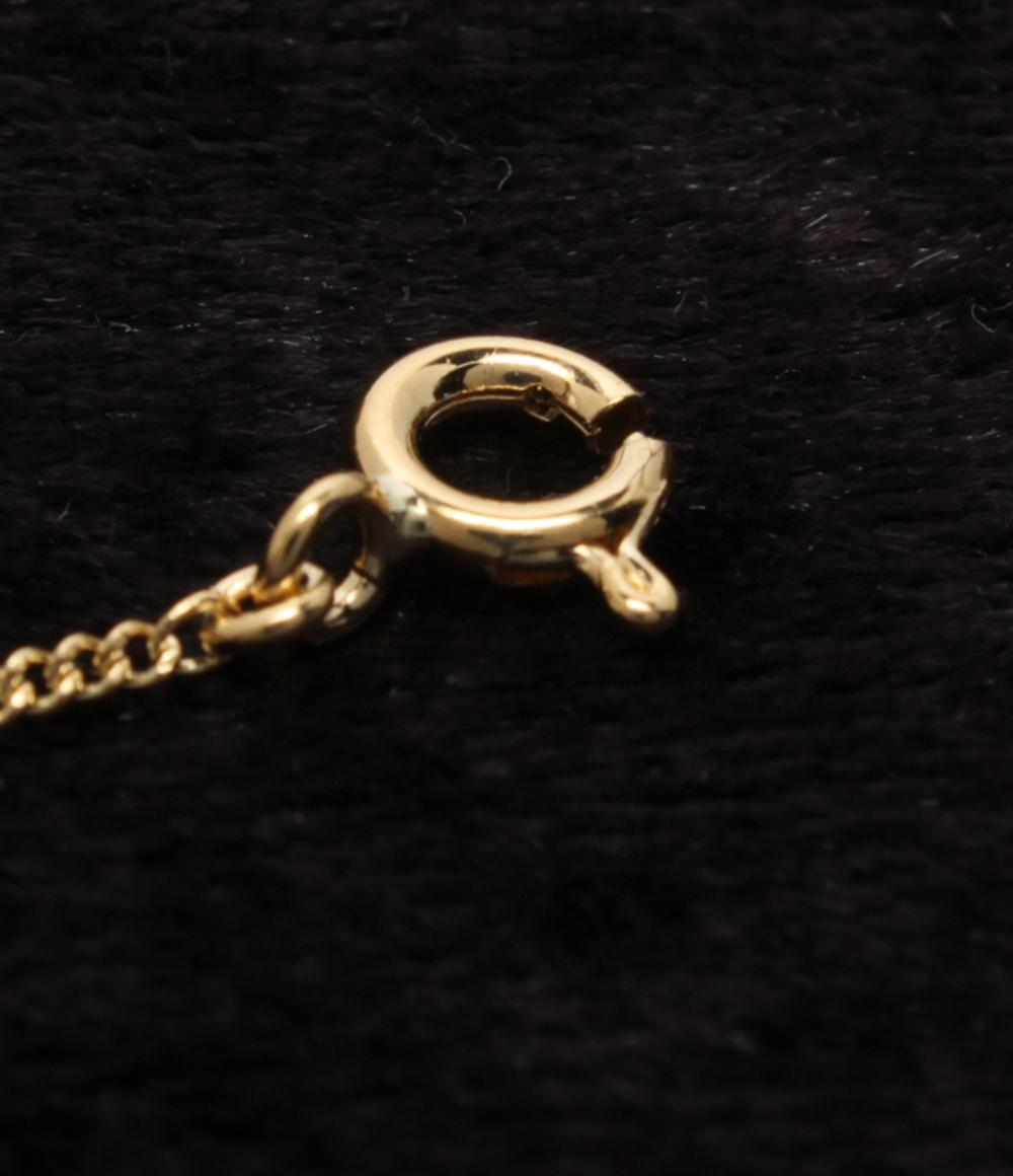 美品 ピエールカルダン ネックレス K18 ルビー リボンモチーフ レディース Pierre Cardin