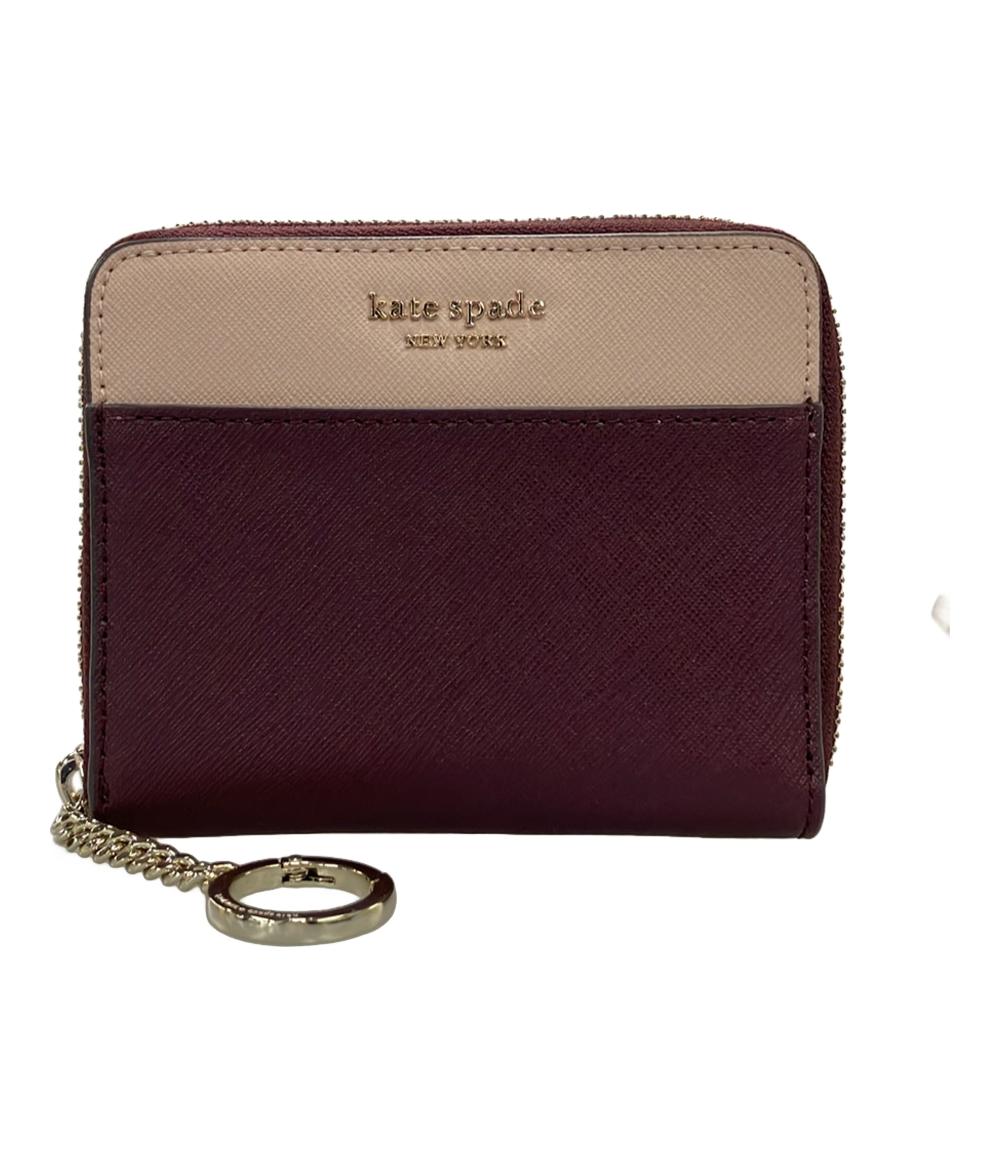 美品 Kate Spade 二つ折り財布 レザー レディース ケイトスペード