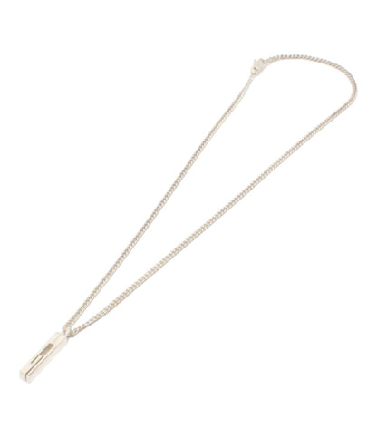 美品 GUCCI ネックレス SV925 カットアウトG バー ユニセックス グッチ