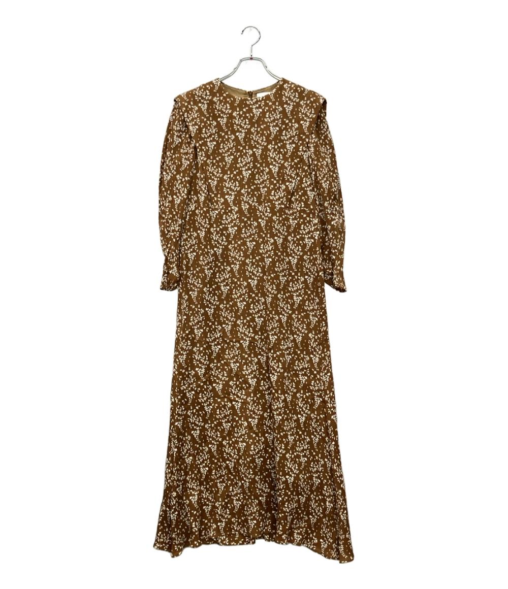 美品 マメ クロゴウチ 長袖 花柄ワンピース レディース SIZE 2 (M) Mame Kurogouchi