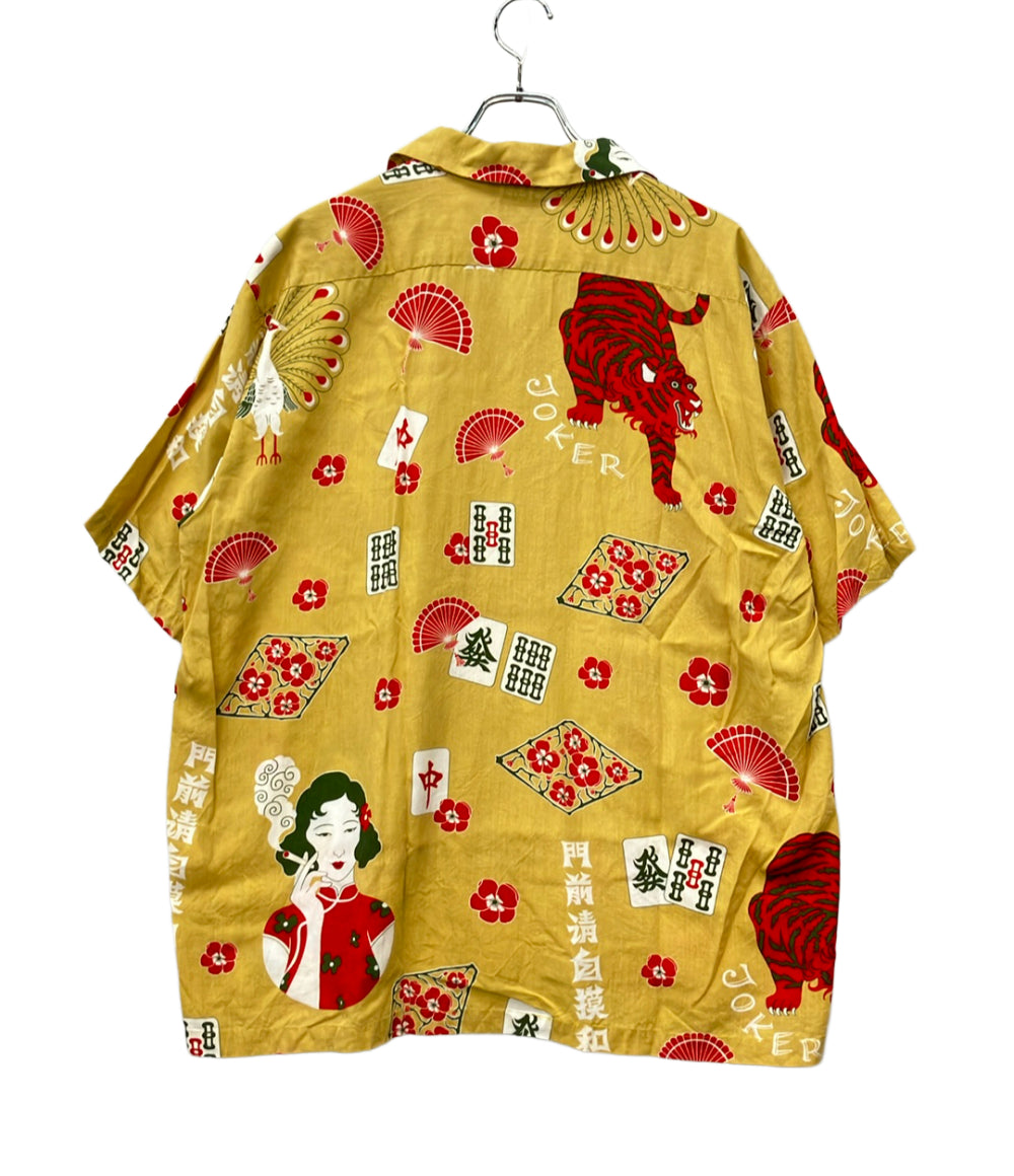 eanbe 半袖シャツ 麻雀柄 メンズ SIZE M イアンべ