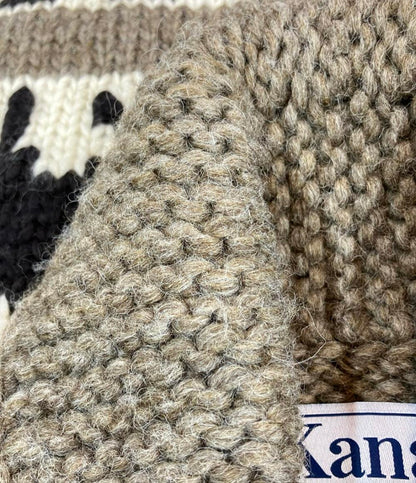 KANATA 長袖 カウチンニット ジップアップ メンズ SIZE 38 カナタ