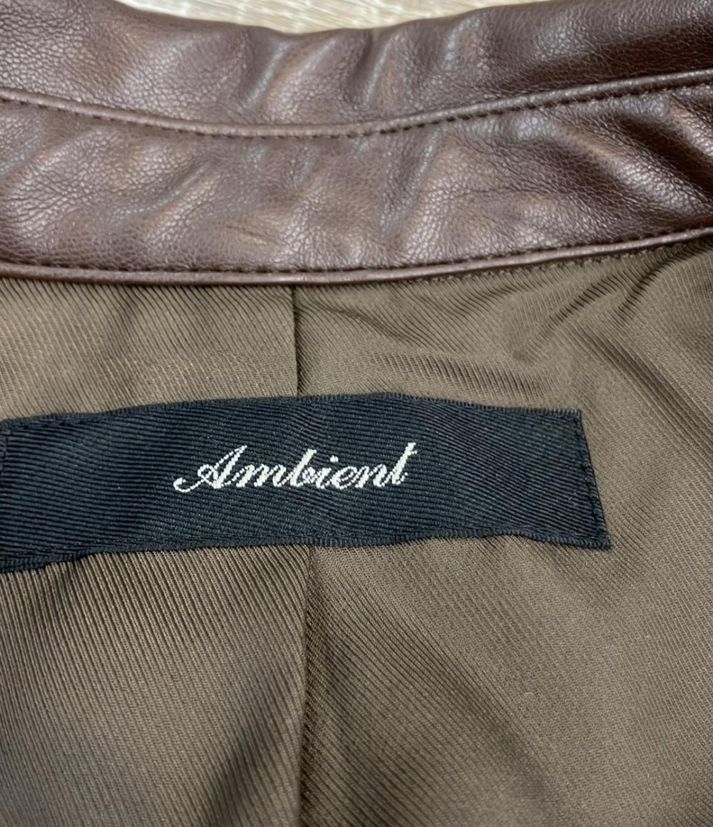 AMBIENT フェイクレザーロングコート CAKA0293 レディース SIZE S アンビエント