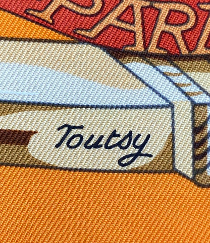 美品 HERMES スカーフ シルク100% カレ90 Ceintures et Liens レディース エルメス