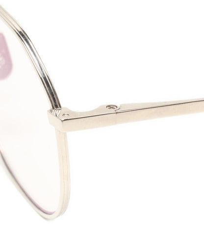 BLANC. 伊達メガネ アイウェア 56□15 ティアドロップ型 ツーブリッジ B0042 レディース ブラン