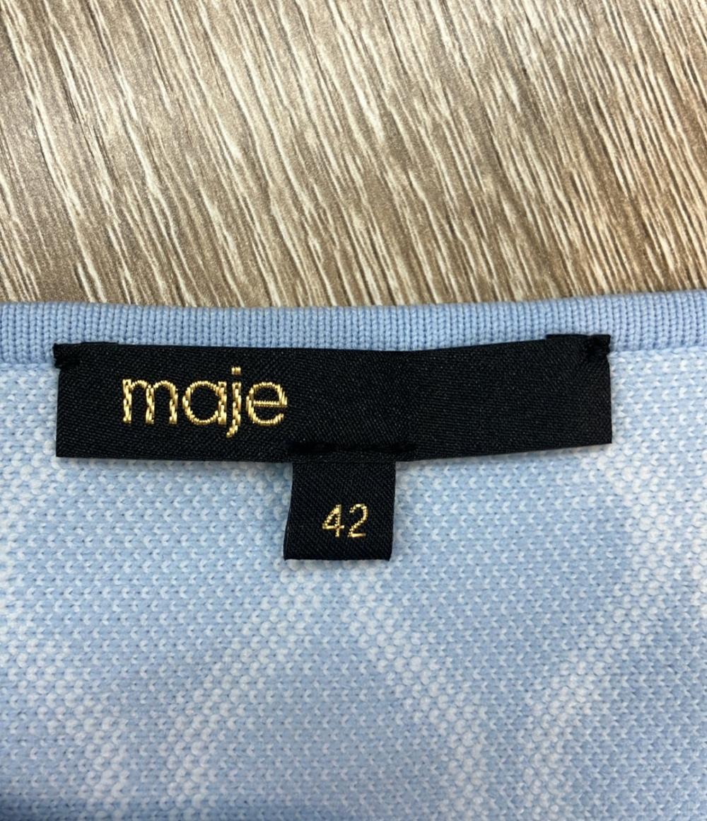 Maje ノースリーブワンピース フレア ジャカードニット フィット ミニ レディース SIZE 42 (L) マジェ