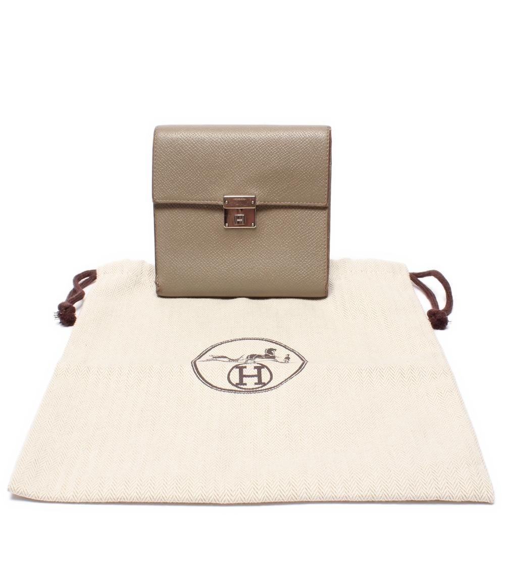 エルメス 三つ折り財布 C刻印 シルバー金具 クリック12 レディース HERMES