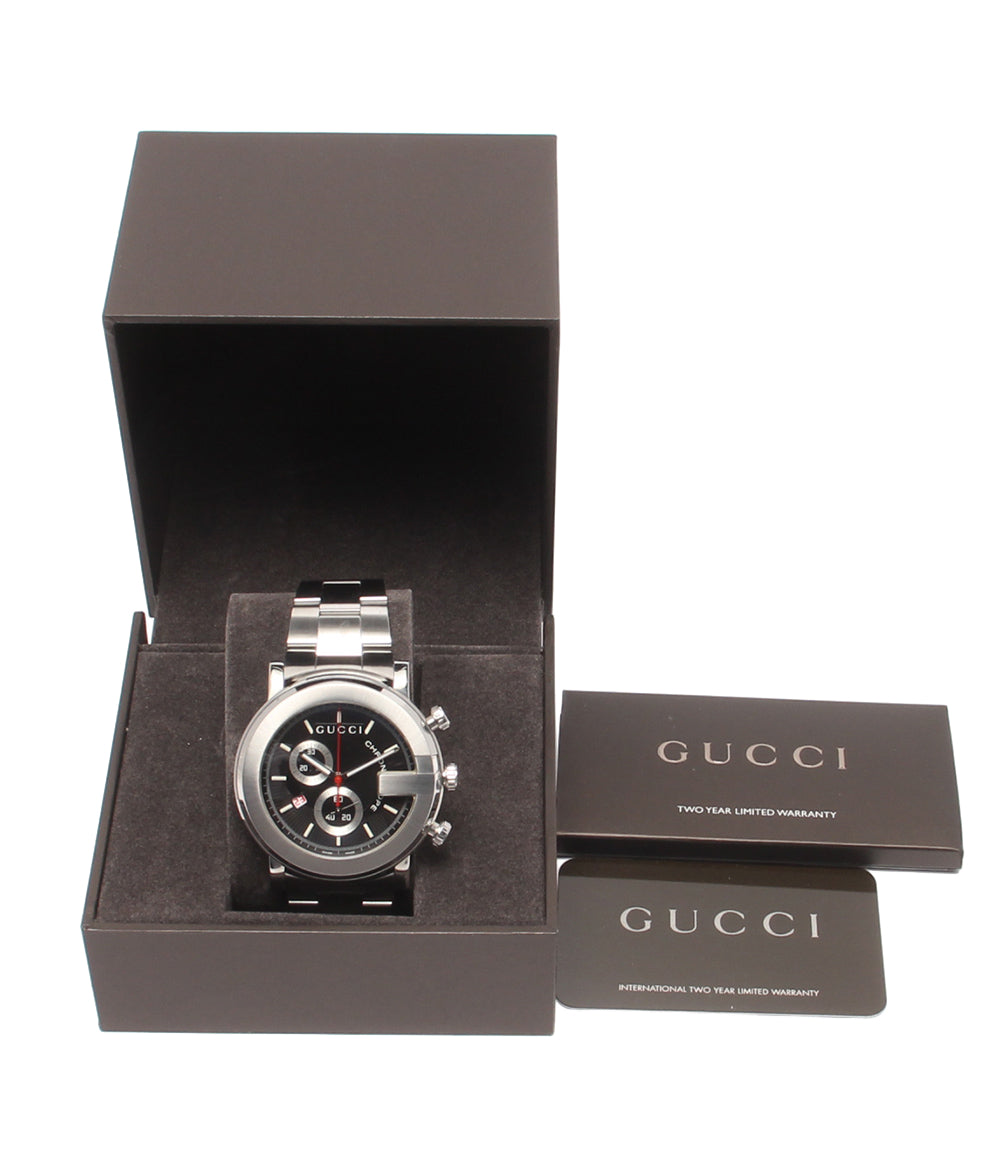 GUCCI 腕時計 クロノグラフ クオーツ ブラック 101M メンズ グッチ