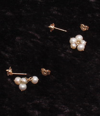 STAR JEWELRY ピアス K10 パール ホワイトトパーズ 羊モチーフ レディース スタージュエリー