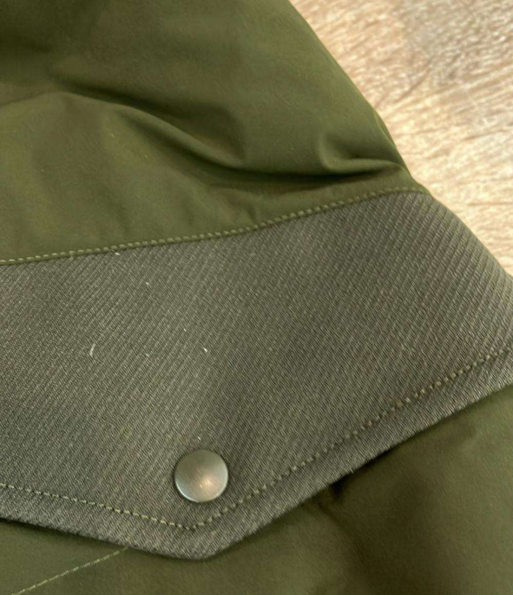 FRED PERRY ロングダウンコート パデッド ミリタリー 風 ローレルリース刺繍 ジップアップ スナップボタン F6304 メンズ SIZE UK10 (M)