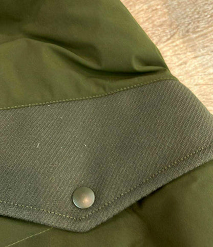 FRED PERRY ロングダウンコート パデッド ミリタリー 風 ローレルリース刺繍 ジップアップ スナップボタン F6304 メンズ SIZE UK10 (M)