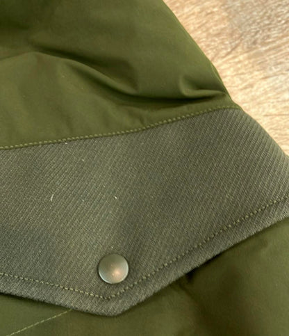 FRED PERRY ロングダウンコート パデッド ミリタリー 風 ローレルリース刺繍 ジップアップ スナップボタン F6304 メンズ SIZE UK10 (M)