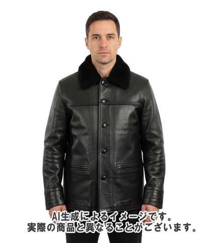 NEIGHBORHOOD レザージャケット シングル ホース ファー ボタン HUDSON 142CCNH-JKM01 S メンズ SIZE S ネイバーフッド