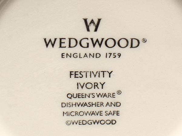 美品 WEDGWOOD マグカップ 2点セット ペア フェスティビティ アイボリー ブルー ウエッジウッド