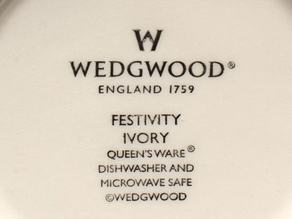 美品 WEDGWOOD マグカップ 2点セット ペア フェスティビティ アイボリー ブルー ウエッジウッド