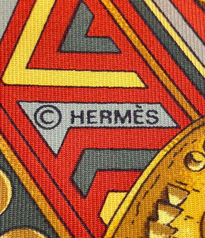 美品 HERMES スカーフ シルク100% カレ90 L'OR DES CHEFS レディース エルメス