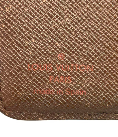 LOUIS VUITTON 二つ折り財布 コンパクト ジップ ダミエ エベヌ N61668 レディース メンズ ルイ・ヴィトン